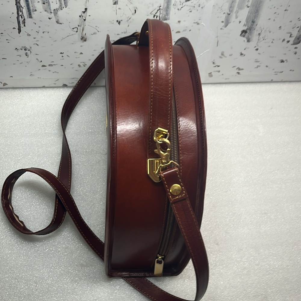 Leather Crossbody/Top Handle Made In Italy Purse - Picture 3 of 11